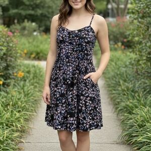 Exprees Floral Black Dress